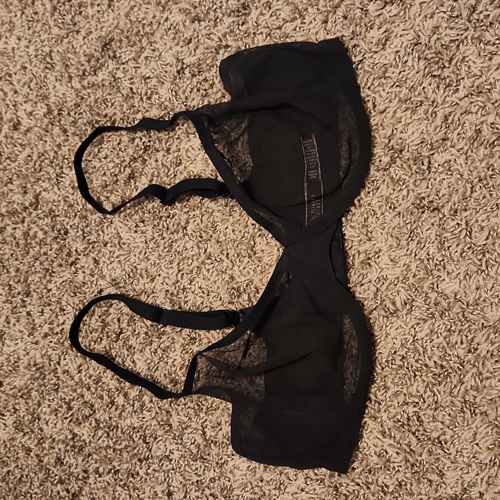 Victoria's Secret Body By Victoria Unlined Demi Black Underwire Bra …